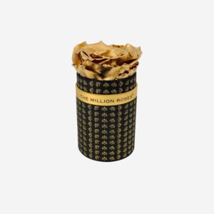 Single Black Monogram Box | Gold Rose
