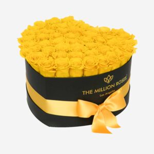 Heart Black Box | Yellow Roses