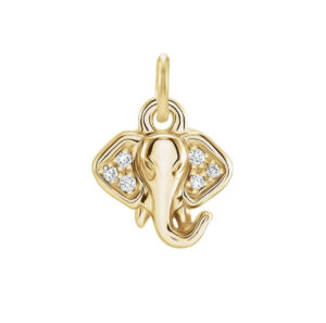 Diamond Pave Elephant  Charm
